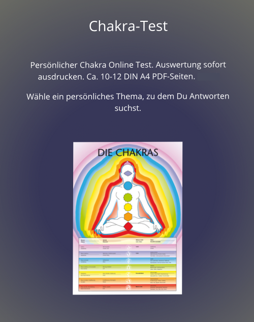 Chakra-Test - für Deine persönliche Auswertung